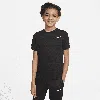 Nike Dri-fit Miler Big Kids' (boys') Training Top In Black