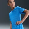 Nike Dri-fit Miler Big Kids' (boys') Training Top In Blue