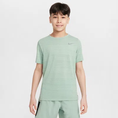 Nike Dri-fit Miler Big Kids' (boys') Training Top In Green