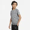 Nike Dri-fit Miler Big Kids' (boys') Training Top In Grey