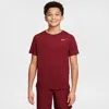 Nike Dri-fit Miler Big Kids' (boys') Training Top In Red