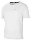 Nike Dri-fit Uv Miler Short Sleeve Running Top In White