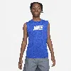 Nike Dri-fit Multi+ Big Kids' (boys') Sleeveless Training Top In Blue
