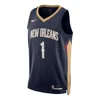 Nike Zion Williamson Navy New Orleans Pelicans 2019 Nba Draft First Round Pick Swingman Jersey In Blue