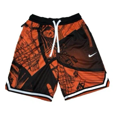 Nike Dri-fit  High School League Comics Elite Basketball Shorts Men's Orange In Black