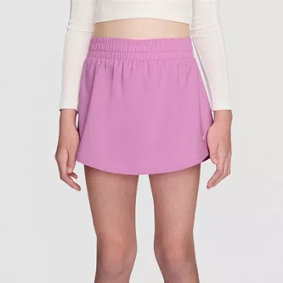 Nike Dri-fit One Big Kid Girls Knit Skort In Pink