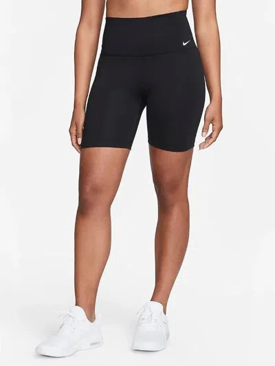 Nike Dri-fit One Biker Shorts Women's Black Stretch High-waisted Active Kfc35