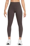 Nike Dri-fit One High Waist 7/8 Leggings In Baroque Brown/black