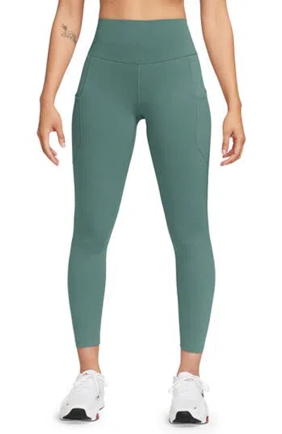 Nike Dri-fit One High Waist 7/8 Leggings In Bicoastal/black