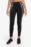 Nike Dri-fit One High Waist 7/8 Leggings In Black/white/black