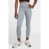 Nike Women's One High-waisted 7/8 Leggings With Pockets In Smoke Grey/black