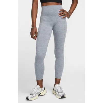 Nike Women's Epic Fast Mid-rise Pocket Running Leggings In Grey