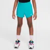 Nike Dri-fit One Little Kids' Woven Shorts In Green
