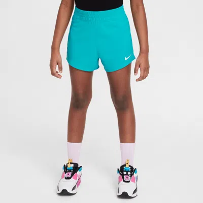 Nike Dri-fit One Little Kids' Woven Shorts In Green