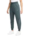 Nike Dri-fit One Pants Women's Deep Jungle Drawstring Waist Jogger Fts518 In Gray