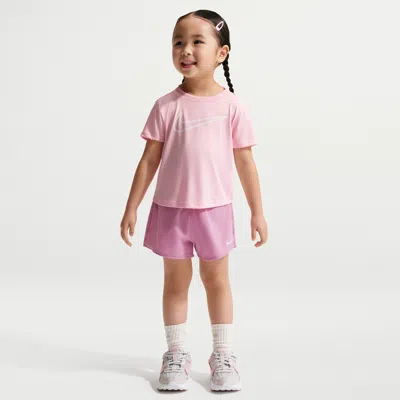 Nike Babies' Dri-fit One Toddler Woven Shorts In Pink