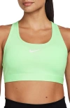 Nike Dri-fit Swoosh Medium Support Padded Sports Bra In Green