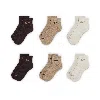 Nike Dri-fit Performance Basics Little Kids' Ankle Socks (6 Pairs) In Brown