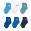 Nike Dri-fit Performance Basics Little Kids' Ankle Socks (6 Pairs) In Multi