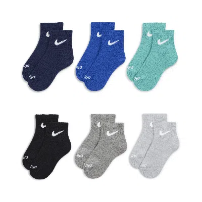 Nike Dri-fit Performance Basics Little Kids' Ankle Socks (6 Pairs) In Green