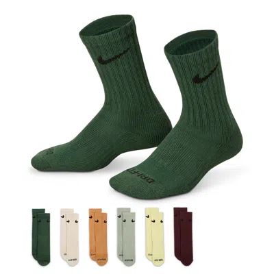 Nike Dri-fit Performance Basics Little Kids' Crew Socks (6 Pairs) In Multi