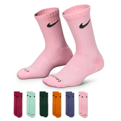 NIKE DRI-FIT PERFORMANCE BASICS LITTLE KIDS' CREW SOCKS (6 PAIRS),1015907942