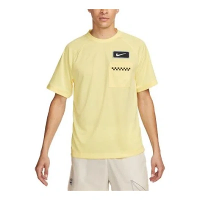 Nike Dri-fit Pocket Quick Release Sports Short T-shirt 'light Yellow'