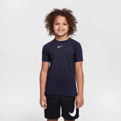 Nike Dri-fit Pro Little Kids' Short Sleeve Top In Black