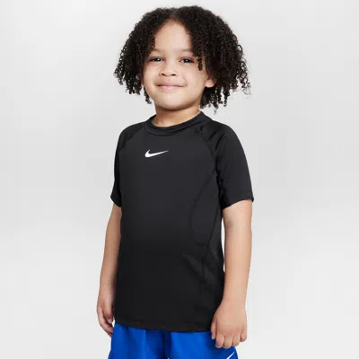 Nike Babies' Dri-fit Pro Toddler Short Sleeve Top In Black