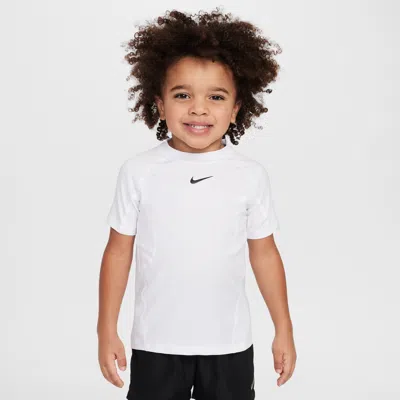 Nike Babies' Dri-fit Pro Toddler Short Sleeve Top In White