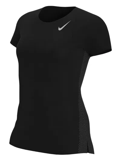 Nike Dri-fit Race "black" Running T-shirt In 黑色