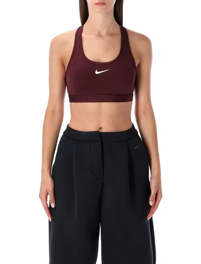 Nike Dri-fit Racerback Sports Bra  In Brown