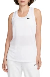 Nike Court Racerback Dri-fit Tennis Tank Top In 100white/ Black