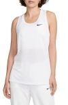 Nike Dri-fit Racerback Tank Top In 100white/black