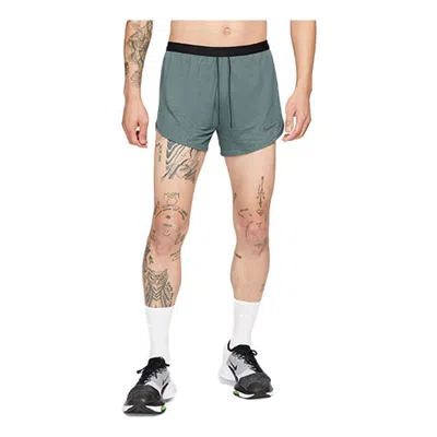 Nike Dri-fit Run Division Pinnacle Casual Single Color Running Breathable Fabric Shorts Men's Green