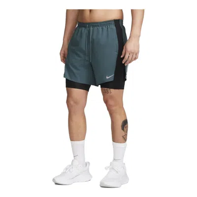 Nike Dri-fit Run Division Stride Running Shorts 'dark Cyan' In Multi