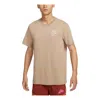 Nike Dri-fit Running T-shirt Asia Sizing 'khaki' In Brown