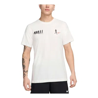 Nike Dri-fit Running T-shirt Asia Sizing 'summit White'