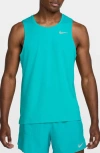 Nike Dri-fit Running Tank In Blue