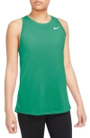 Nike Dri-fit Running Tank In 324 Stadium Green