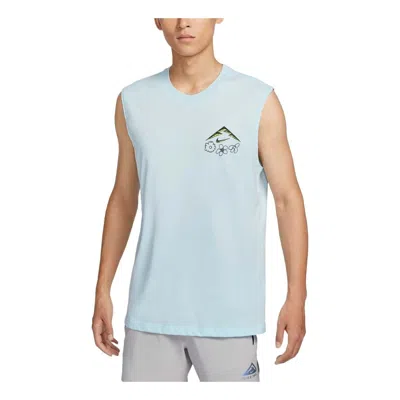 Nike Dri-fit Running Tank Asia Sizing 'glacier Blue'