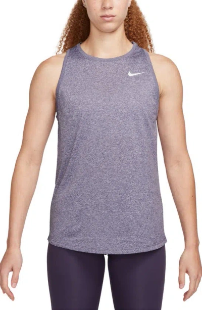 Nike Dri-fit Running Tank In Daybreak/ Pure/ Htr/ White