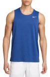 Nike Dri-fit Running Tank In Game Royal/midnight Navy