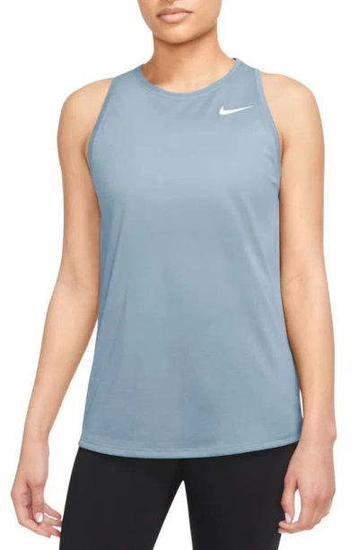 Nike Dri-fit Running Tank In Light Armory Blue/ White