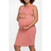 Nike Women's (m) Dri-fit Slim-fit Knit Dress (maternity) In Canyon Pink