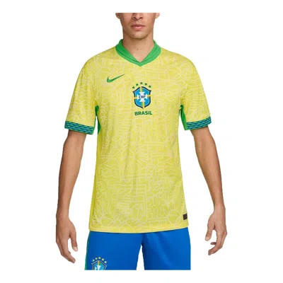 NIKE NIKE DRI-FIT SOCCER BRAZIL 2024 STADIUM HOME REPLICA JERSEY 'YELLOW GREEN'