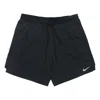 Nike Dri-fit Solid Color Logo Printing Straight Quick Dry Breathable Sports Shorts Black