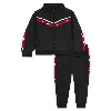 Nike Dri-fit Sportswear Club Baby (12-) 2-piece Poly Propus Set In Black