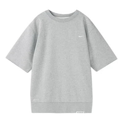 Nike Dri-fit Standard Issue Round Neck Pullover Sports Short Sleeve Dark Grey Gray