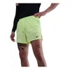 Nike Dri-fit Stride 5"" Hidden Lined Running Shorts 'barely Volt' In Green